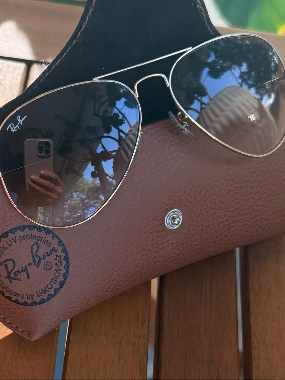 Ray-Ban Aviator Gold Brown Gradient Italy Sunglasses 3025 Large 58 14 💎 Like New